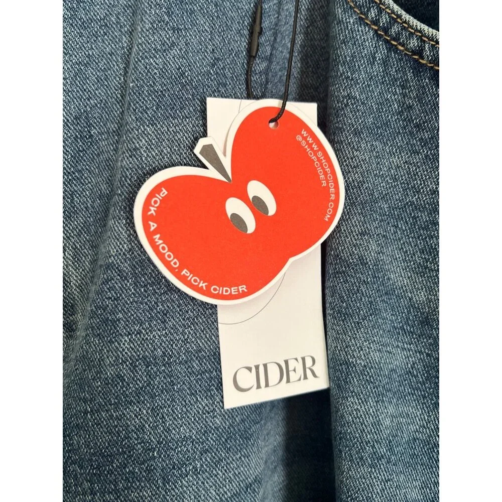 Cider Medium Wash Denim Wide Leg High Rise Women's Jeans 3XL NWT - Picture 5 of 7